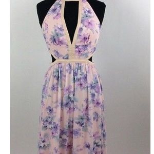 Gianni Bini floral maxi dress with cutouts